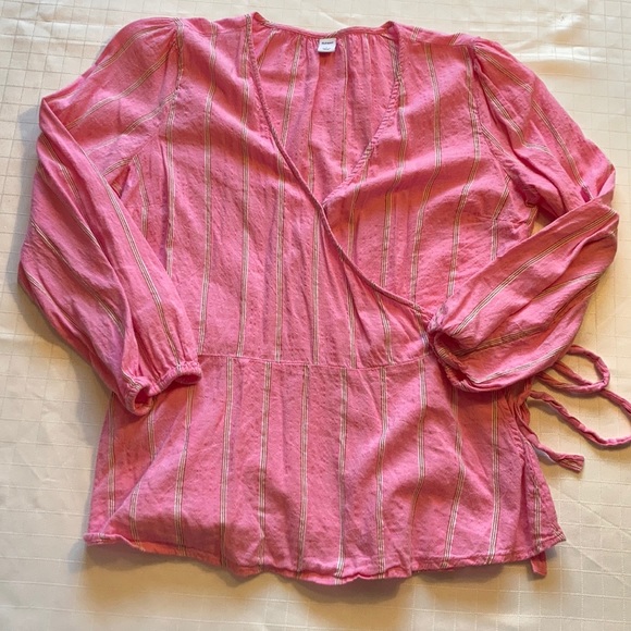Old Navy Blouse pink with stripes - Picture 9 of 12